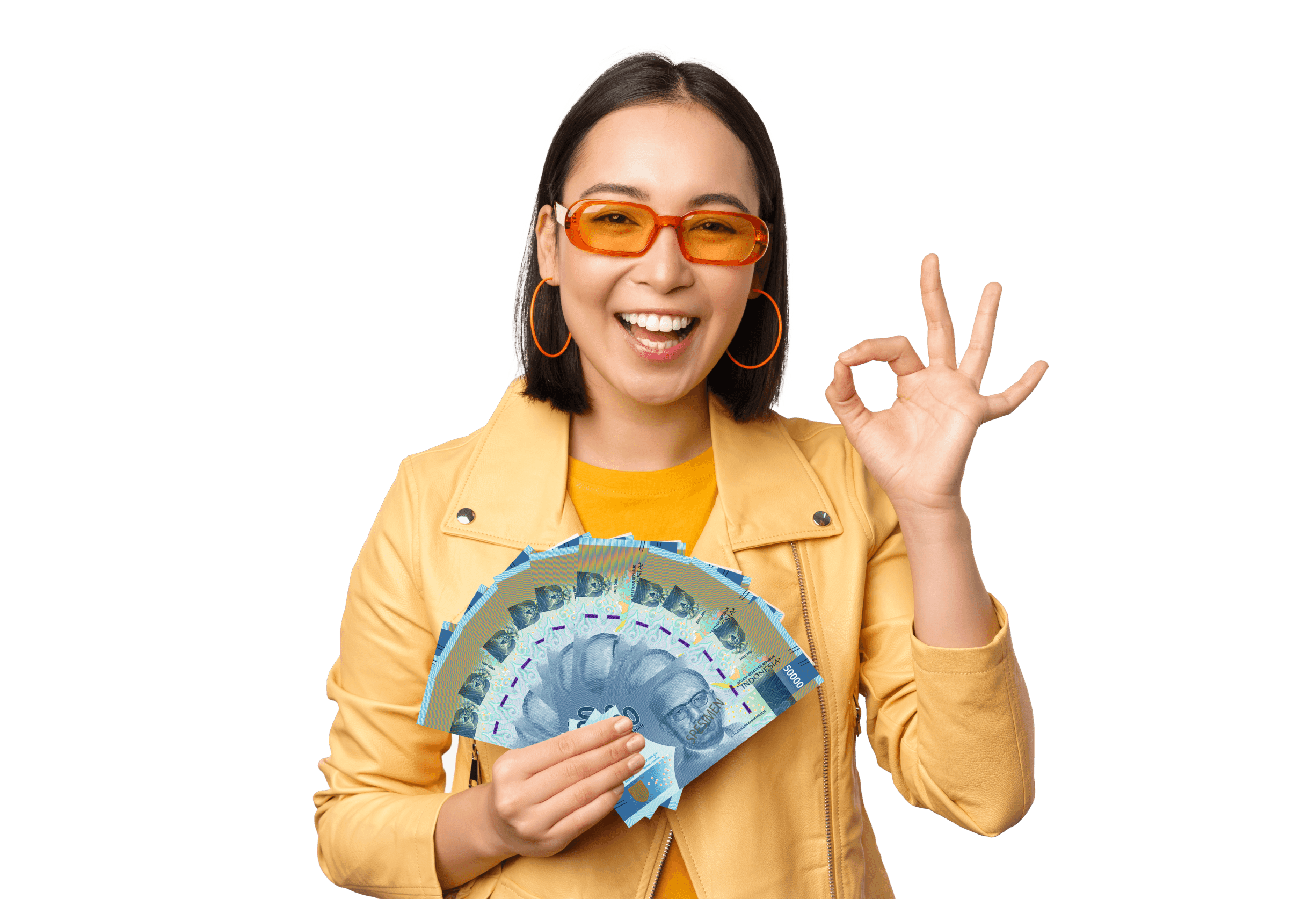 woman loan happy